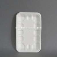 Disposable Biodegradable Bagasse Pulp Meat Packaging Tray